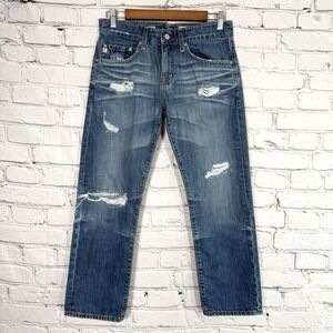 AG Jeans Womens Adriano Goldschmied‎ Ex-Boyfriend Crop 25 Distressed USA 28x25